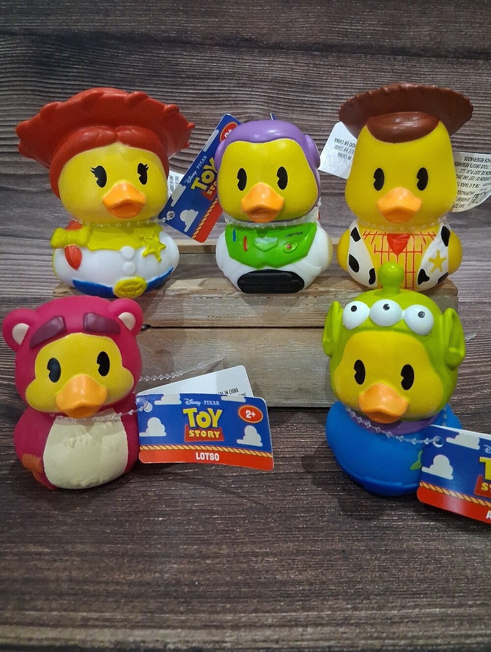 Disney Rubber Duck TOY STORY Complete Set of 5  for Jeeps / Colllectors or Gift